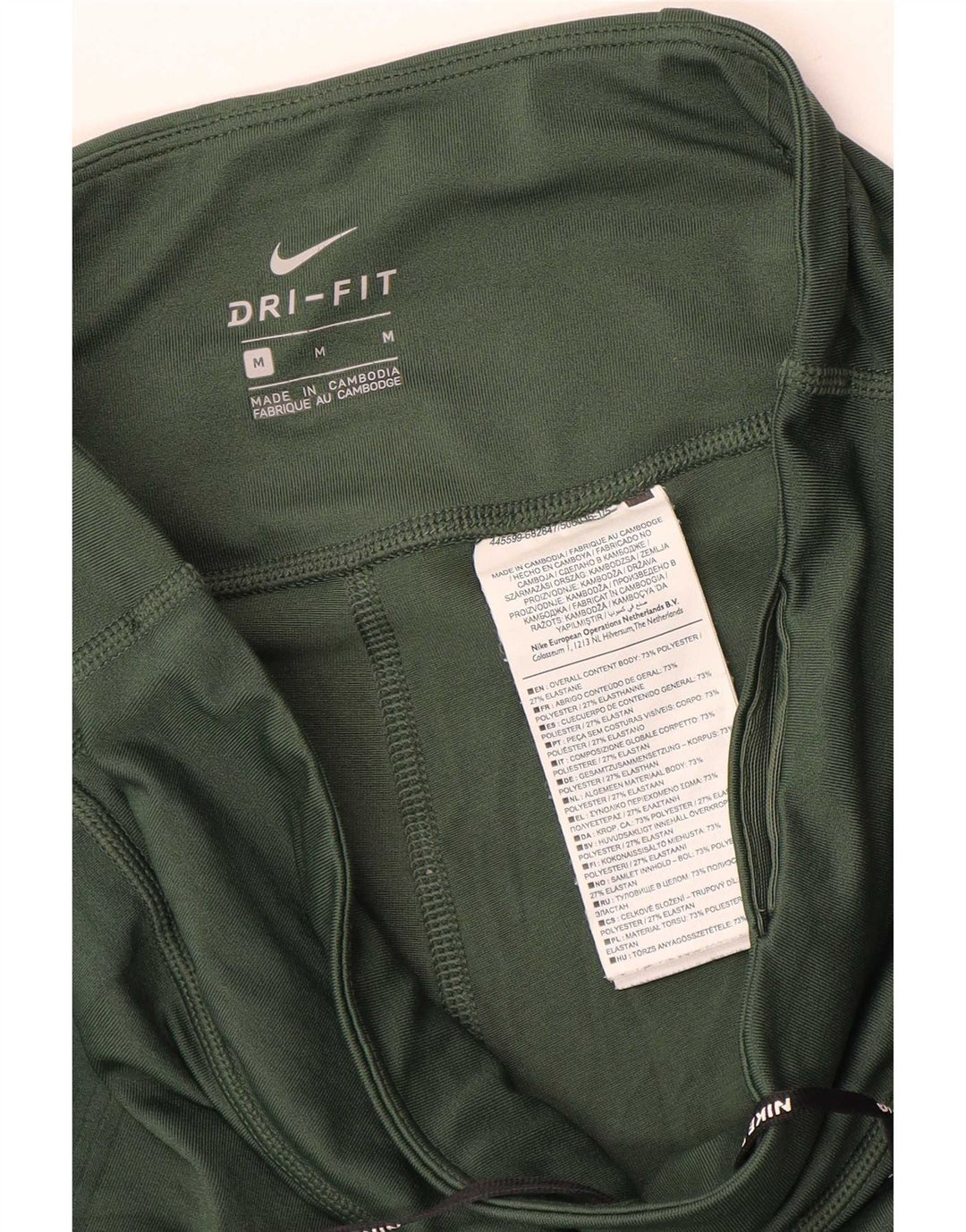 Damskie legginsy Nike Dri Fit UK 14, średni zielony poliester
