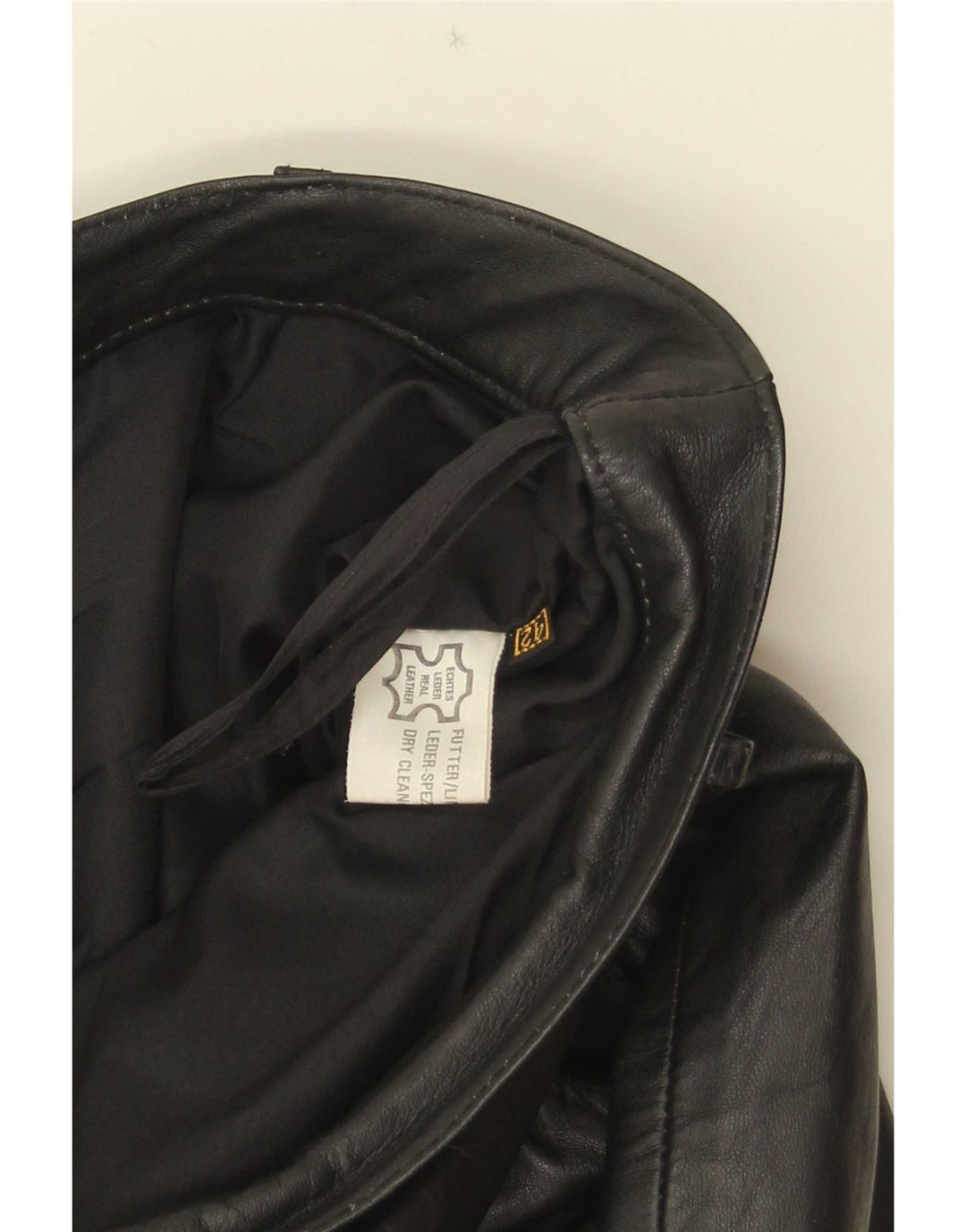 Vintage damska skórzana spódnica IT 42 Medium W30 czarna skóra