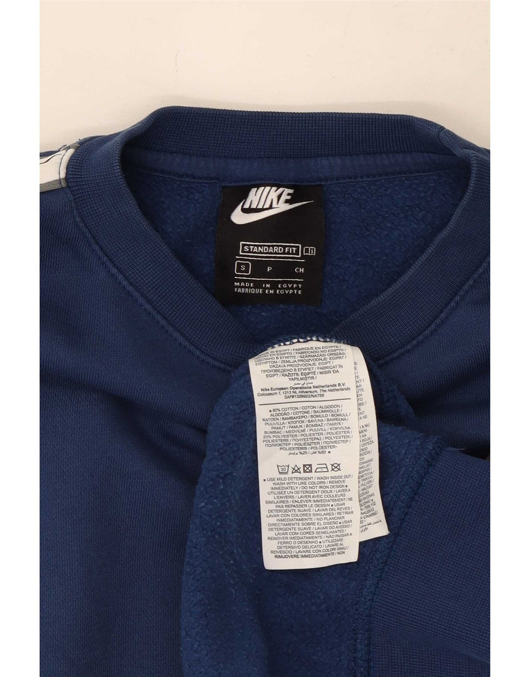 Nike Mens Loose Fit Graphic Standard Sweatshirt Jumper Small Navy Blue