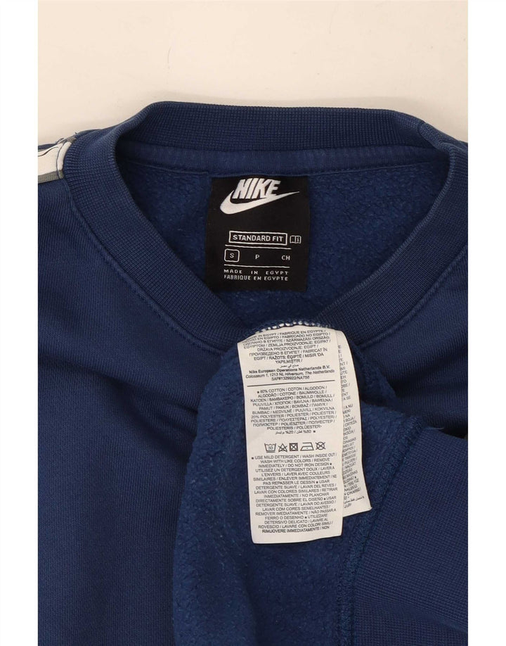 Nike Mens Loose Fit Graphic Standard Sweatshirt Jumper Small Navy Blue