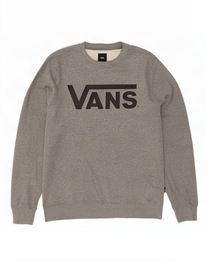 Męski sweter z grafiką Vans, średnioszary, nakrapiany