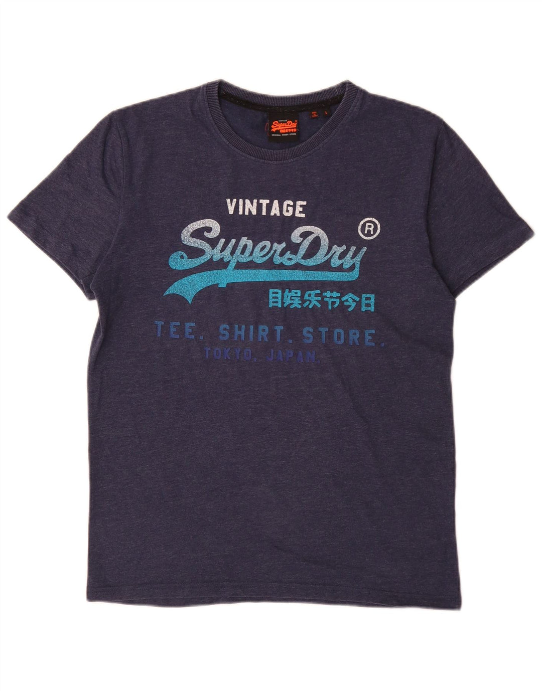 Męski T-shirt Superdry z grafiką, duży, granatowy