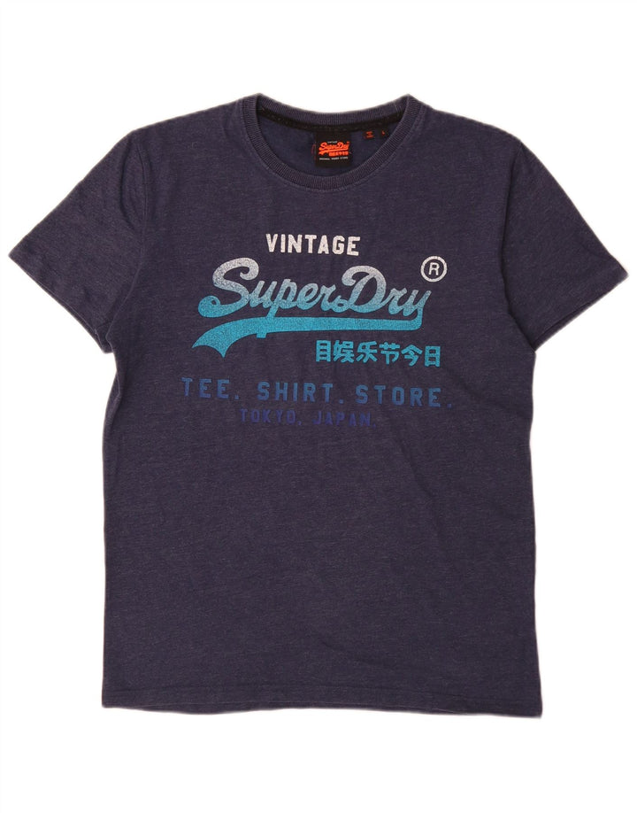 Męski T-shirt Superdry z grafiką, duży, granatowy