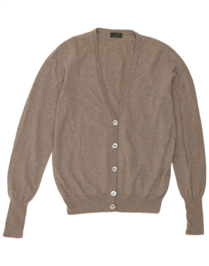 Sweter damski Fred Perry Cardigan UK 20 2XL Szara wełna