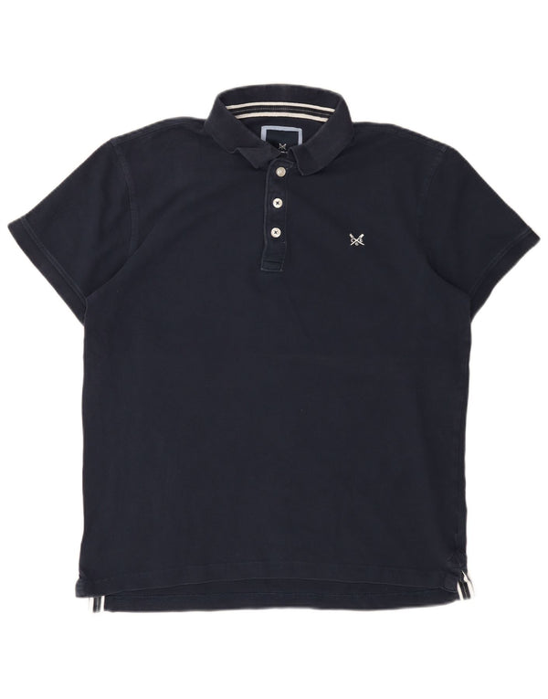 CREW CLOTHING Męska koszulka polo, duża, granatowa, bawełniana