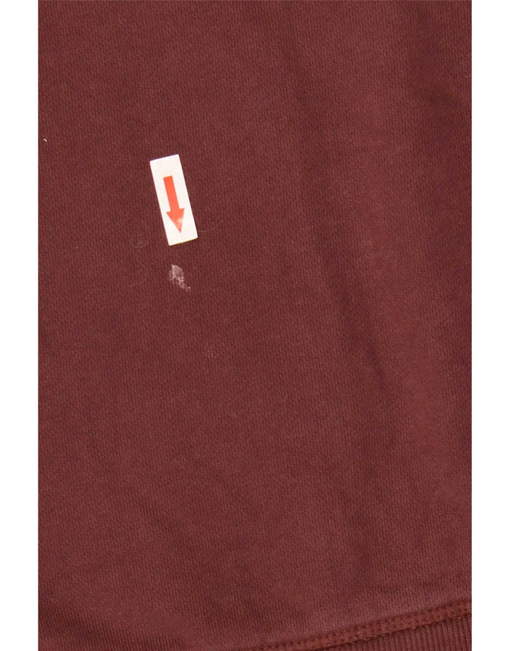 Męski sweter z kapturem Zara, mały, brązowy, bawełniany