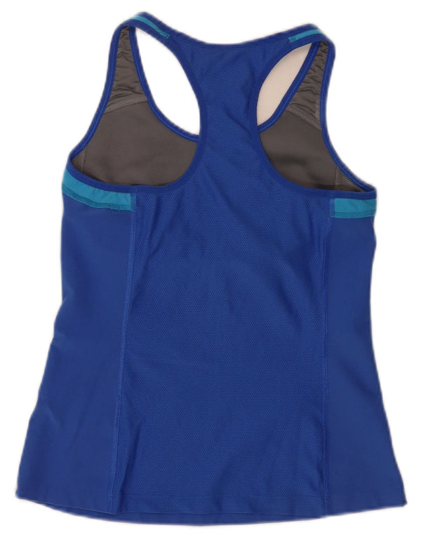 Damska kamizelka Nike Dri Fit Crop Graphic Top UK 14, duża, niebieska sportowa