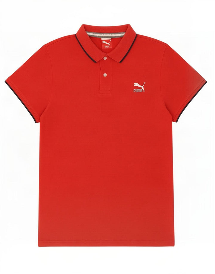 Męska koszulka polo Puma, duża, czerwona, bawełniana