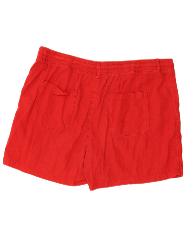 Marks & Spencer Damskie spodenki codzienne UK 16 Large W38 Czerwone lniane