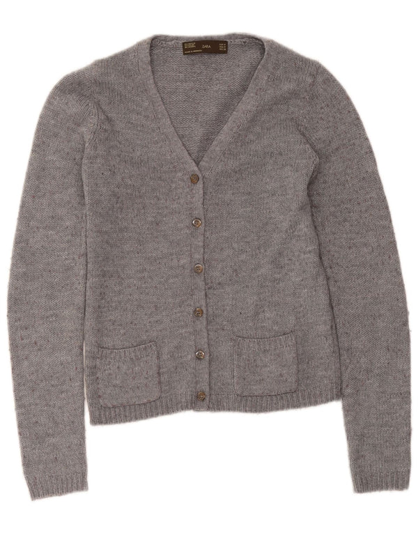 Sweter damski Zara UK 12, średni szary, nakrapiany akryl