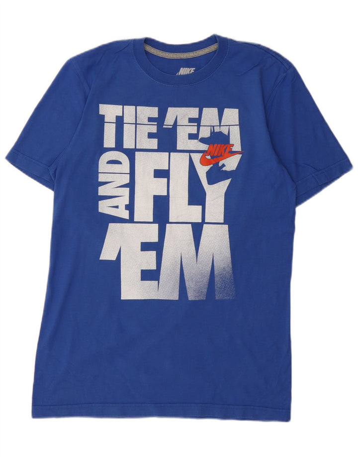 Męski T-shirt Nike o regularnym kroju z grafiką, mały, niebieski