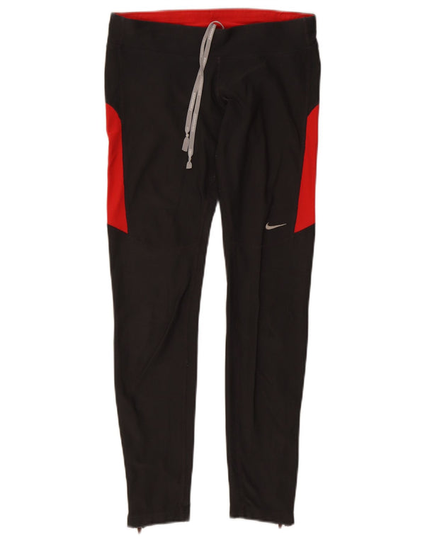 Damskie legginsy Nike Dri Fit UK 8, mały, czarny, poliestrowy blok kolorów