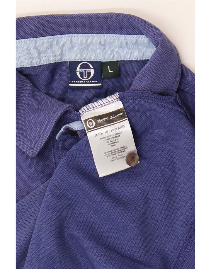 Męska koszulka polo Sergio Tacchini, duża, granatowa, bawełniana