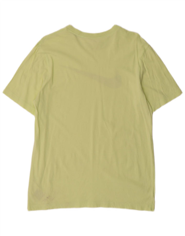 Męski T-shirt z grafiką Nike, bawełniany, średni zielony