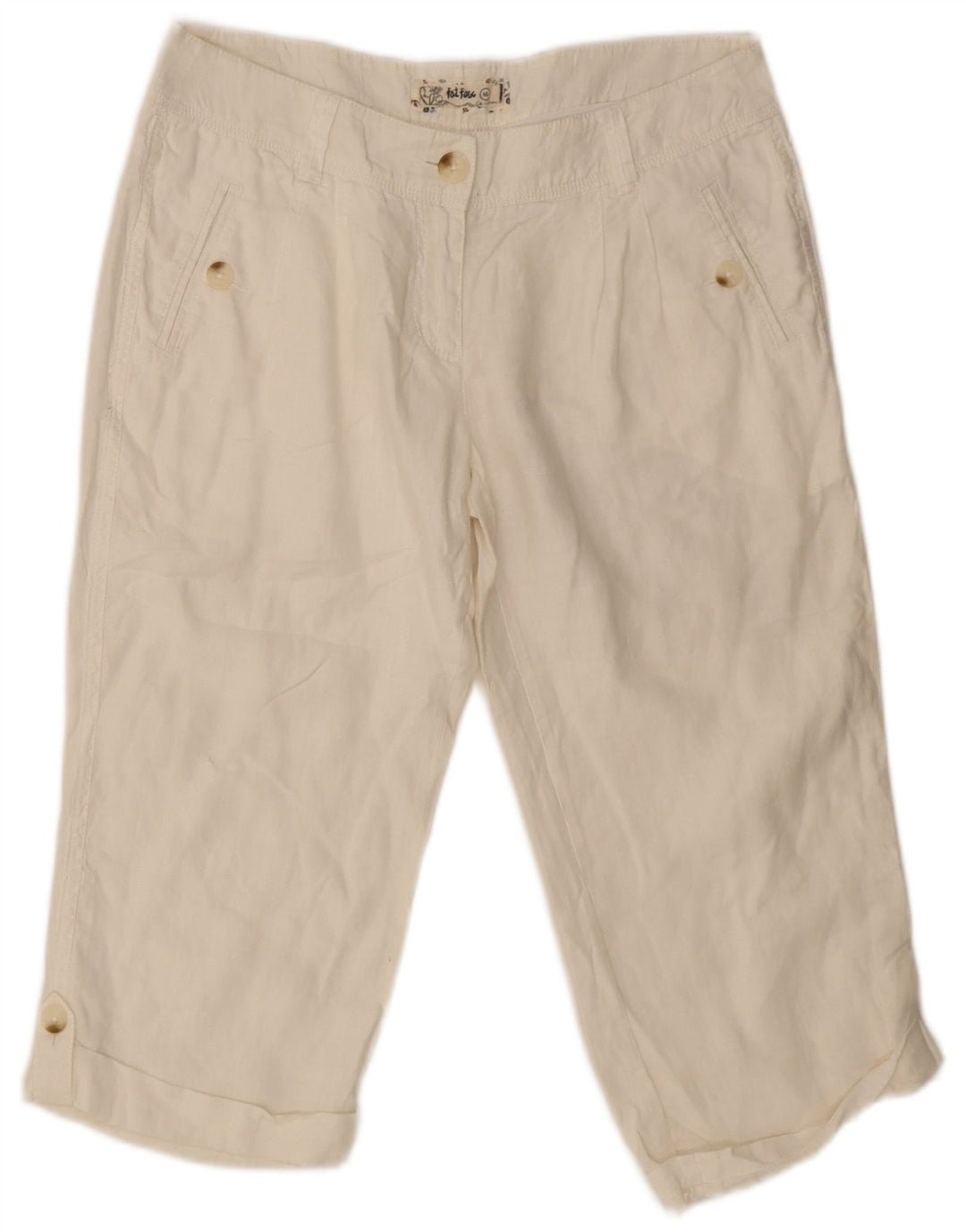 Męskie spodnie Capri Fat Face UK 10 Small W32 L23 Białe