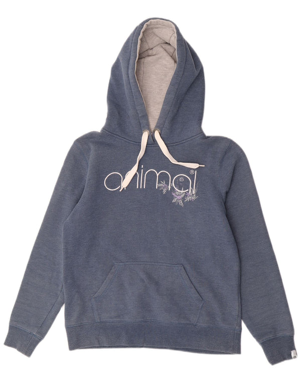 Damska bluza z kapturem Animal Graphic UK 12 Średni granatowy kwiatowy bawełna