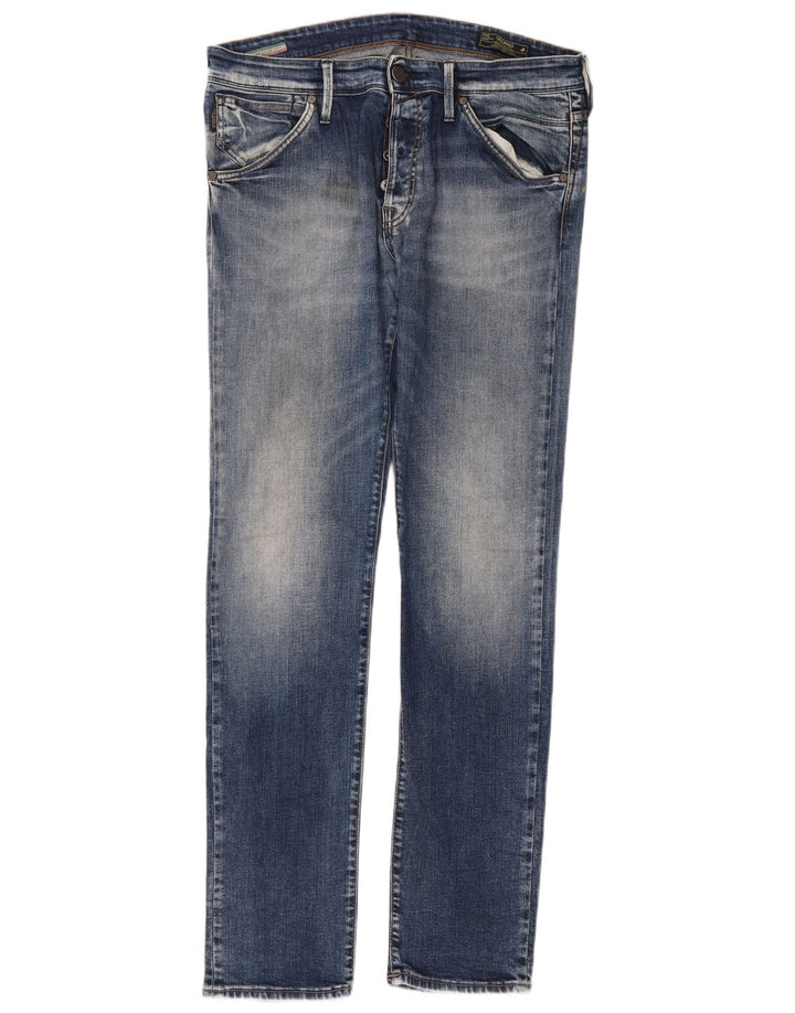 Męskie jeansy typu slim Jack & Jones W36 L33 Niebieskie