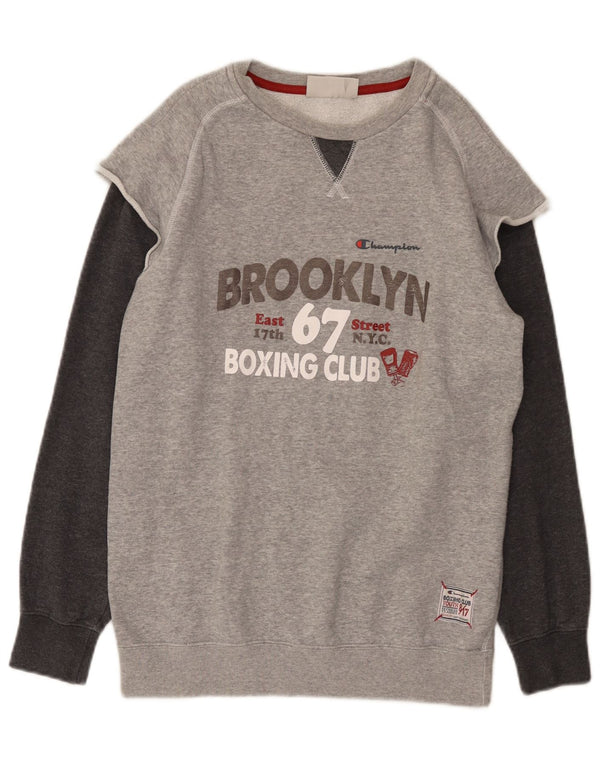Bluza chłopięca Champion Brooklyn 13-14 lat XL, szara, nakrapiana
