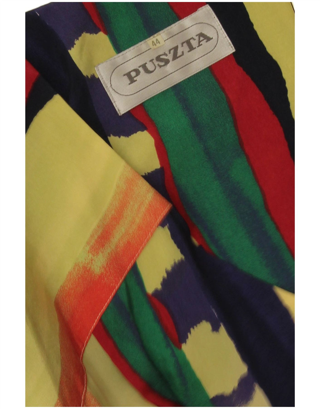 Damska Sukienka Koszulowa z Krótkim Rękawem Puszta IT 44 Średnie Wielokolorowe Paski