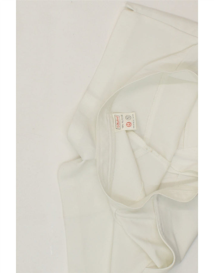 ST MICHAEL Womens Chino Shorts UK 14 Medium W30  White Polyester Vintage St Michael and Second-Hand St Michael from Messina Hembry 