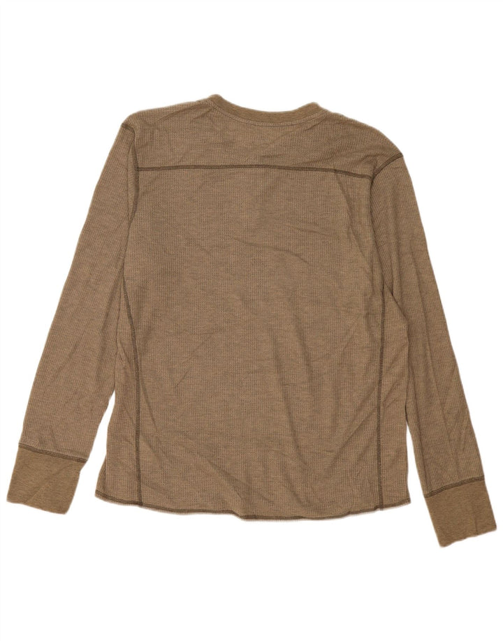 Męski top z długim rękawem Eddie Bauer, duży, beżowy poliester