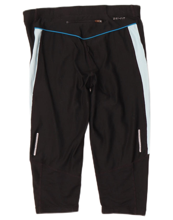 Nike Womens Capri Leggings UK 10 Small Black Colourblock