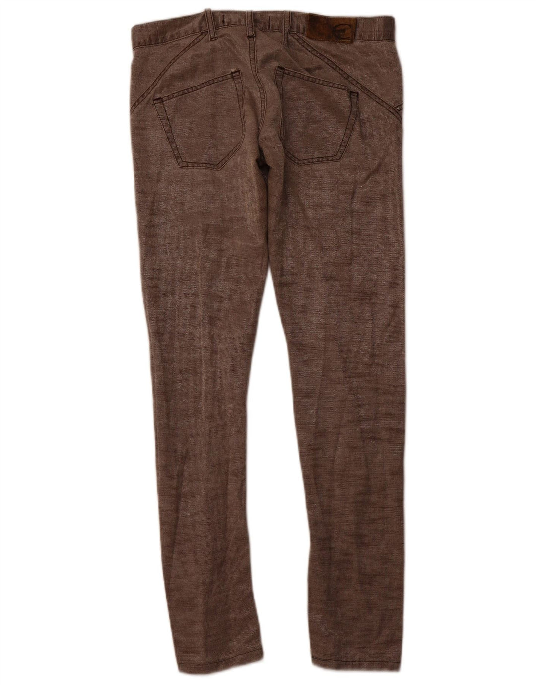 Damskie spodnie typu slim casual JUST CAVALLI IT 40 Small W30 L30 Brązowa bawełna