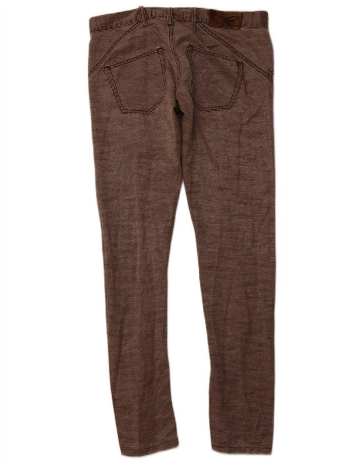 Damskie spodnie typu slim casual JUST CAVALLI IT 40 Small W30 L30 Brązowa bawełna