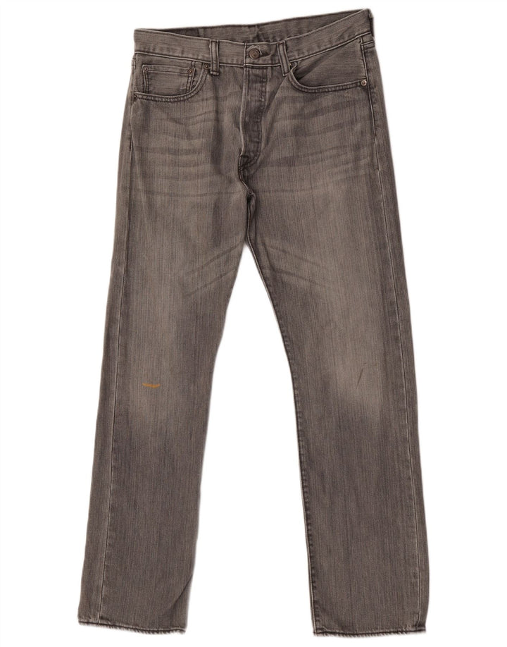 Męskie dżinsy Levi's 501 Straight W32 L30 Szara bawełna