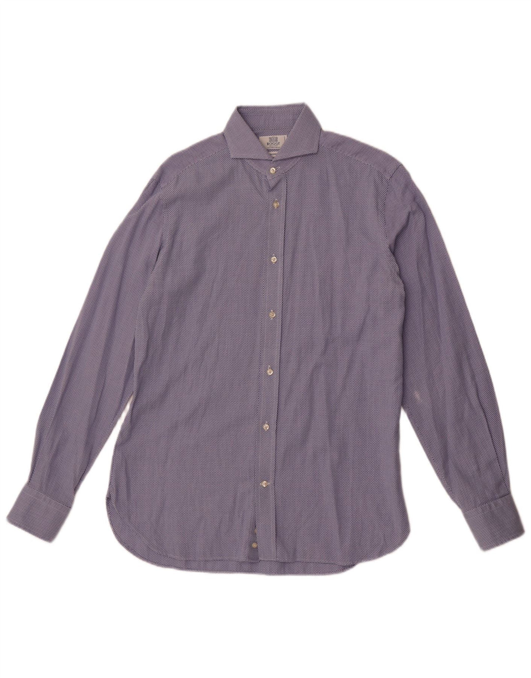 Koszula męska Boggi o dopasowanym kroju, rozmiar 40 15 3/4 Średnioniebieska, geometryczna bawełna