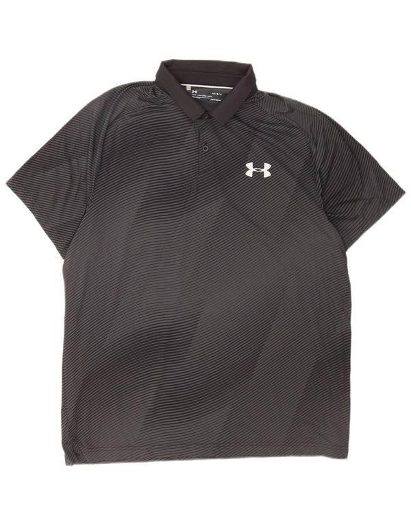 Męska koszulka polo Under Armour Heat Gear w duże szare paski