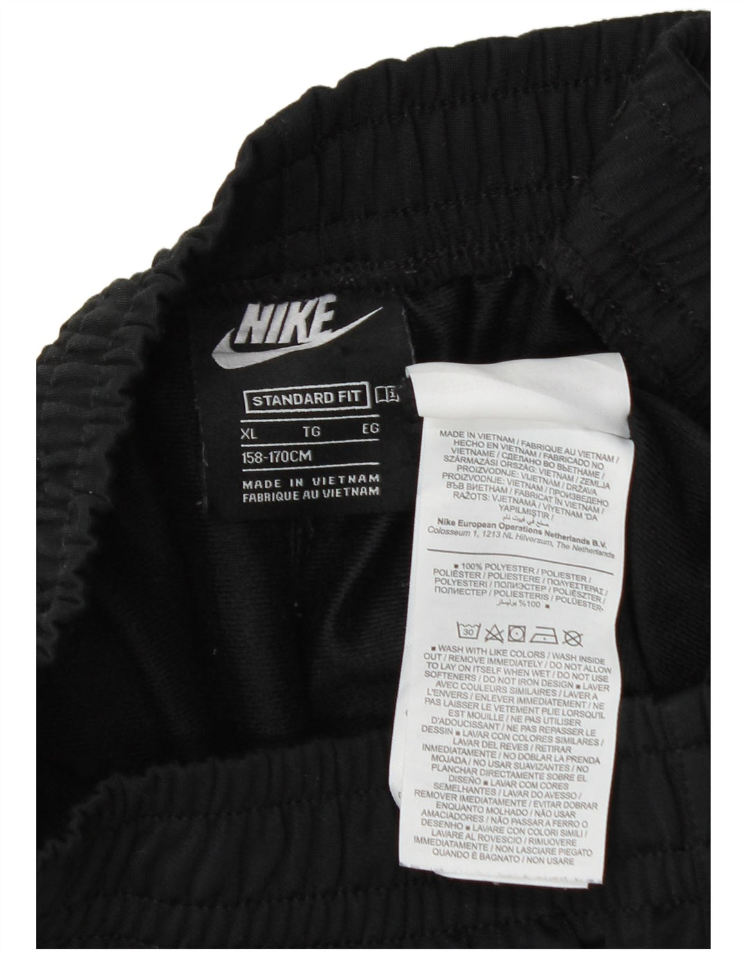 Chłopięcy dres Nike z grafiką, pełny, 13-14 lat, XL, czarny, poliester