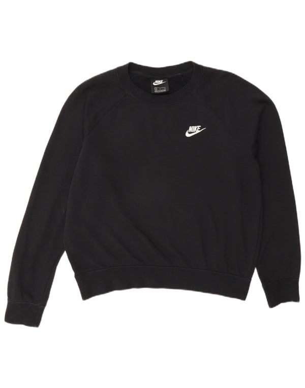 Damski sweter oversize Nike UK 10, mały, czarny, bawełniany