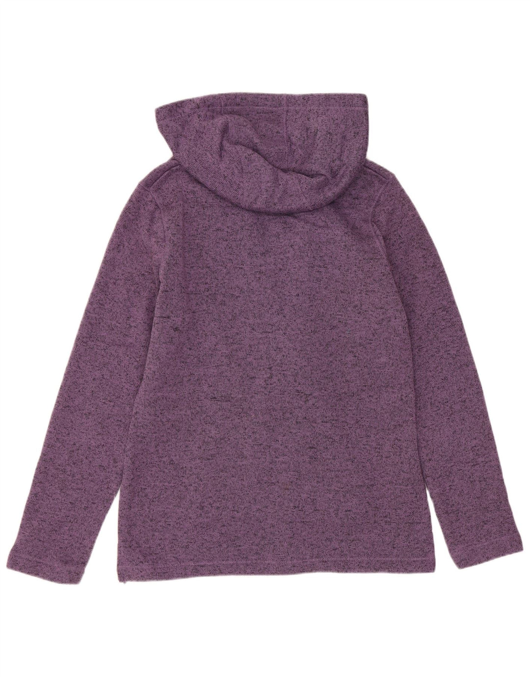Damski sweter z kapturem EDDIE BAUER UK 14, średni fioletowy, nakrapiany poliester