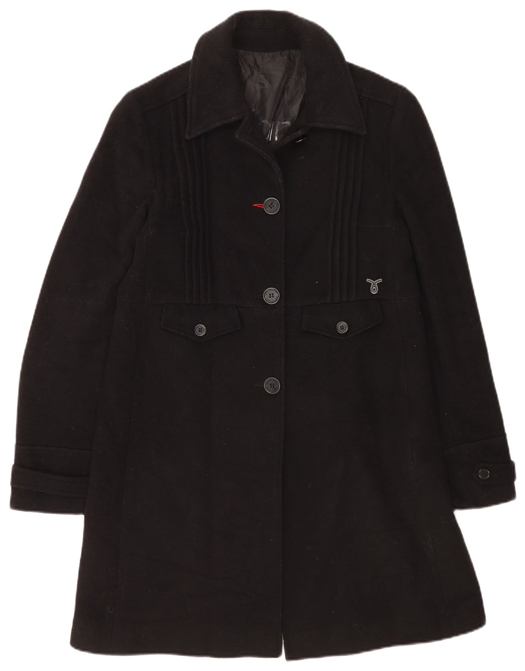 Płaszcz damski Calvin Klein Jeans UK 14, duży, czarny, wełniany