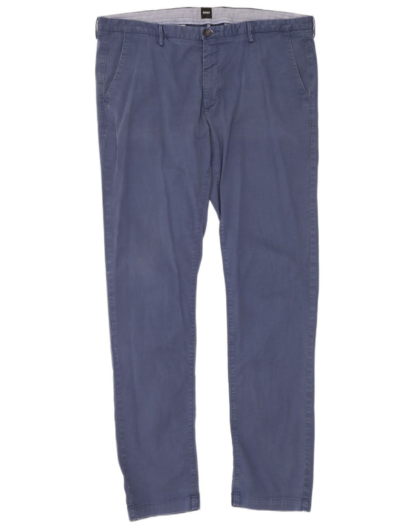Męskie spodnie typu skinny Chino Hugo Boss W38 L34 Niebieska bawełna
