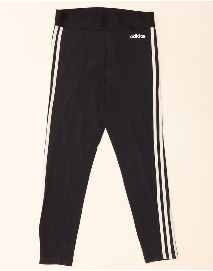 Legginsy damskie ADIDAS UK 10, małe, czarne, bawełniane