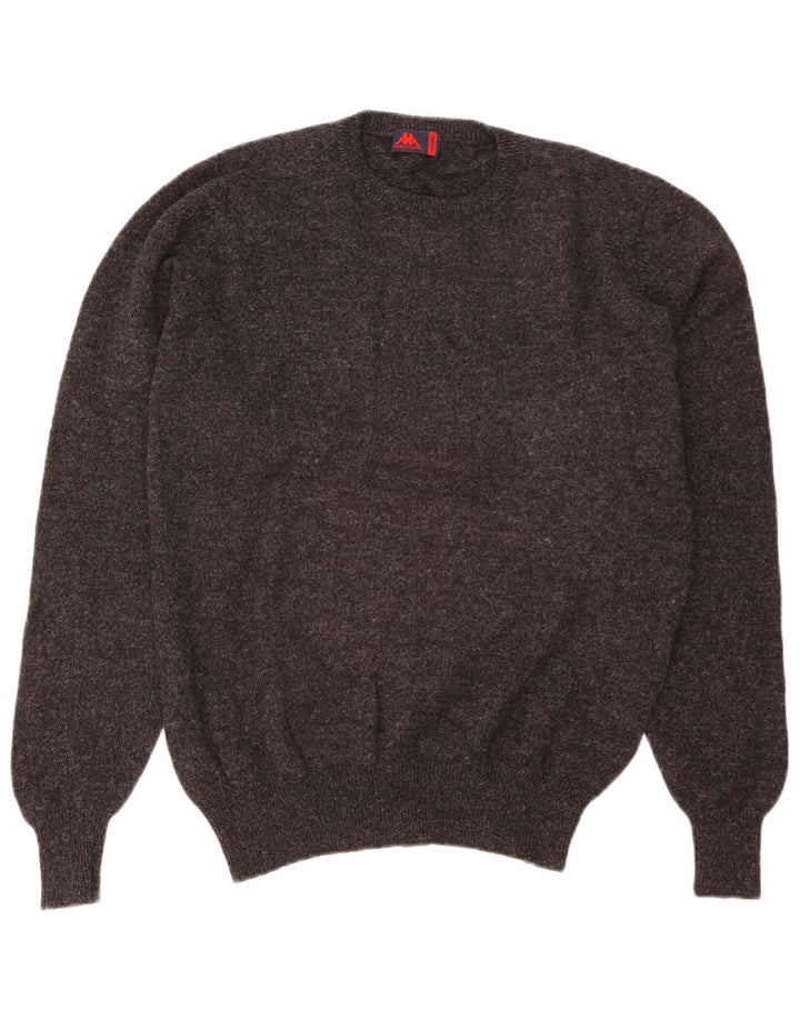 Męski sweter z okrągłym dekoltem Kappa XL, czarna wełna