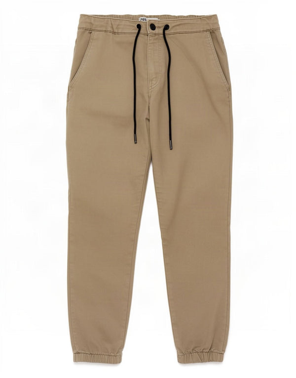 Męskie spodnie chino do biegania Zara EU 40 Medium W31 L27 Khaki Cotton