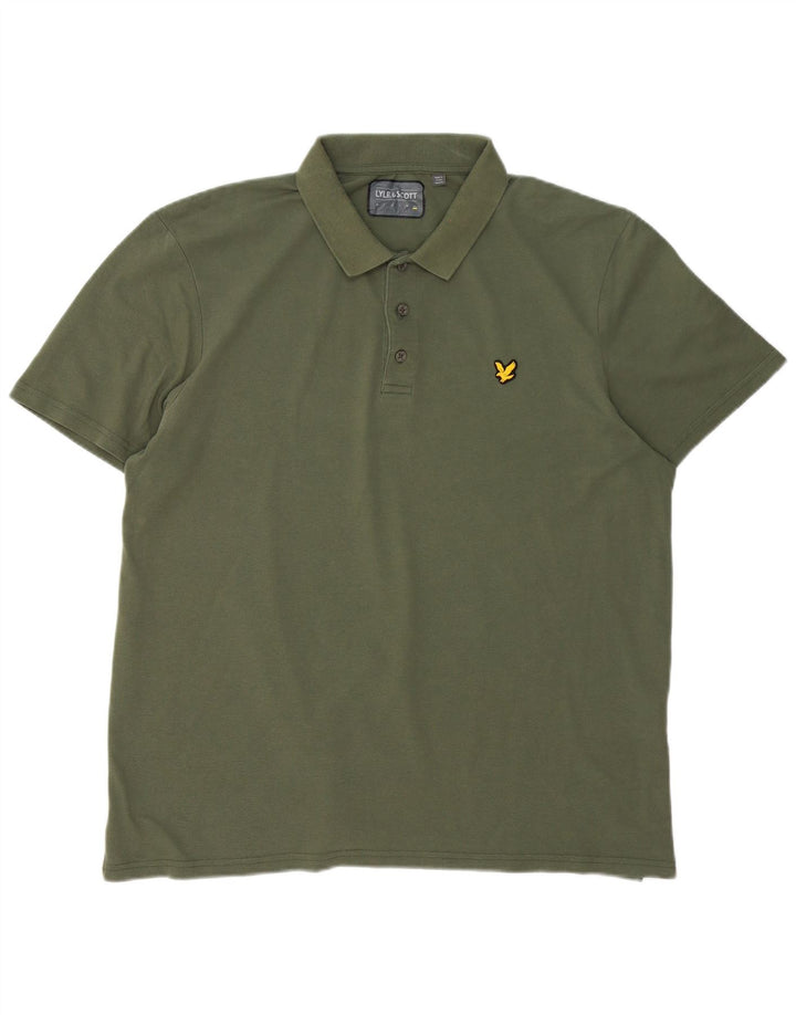 Męska koszulka polo Lyle & Scott 2XL, zielona bawełna