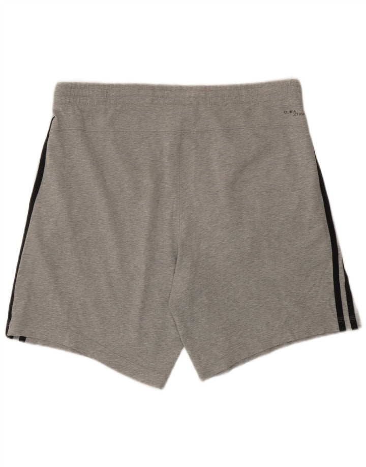 Męskie spodenki sportowe Adidas Climalite, małe, szare, bawełniane
