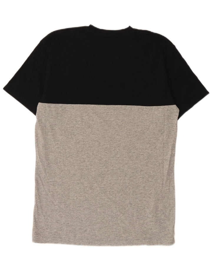 T-shirt męski Vans o klasycznym kroju, bawełniany, średnioszary, z blokami kolorów