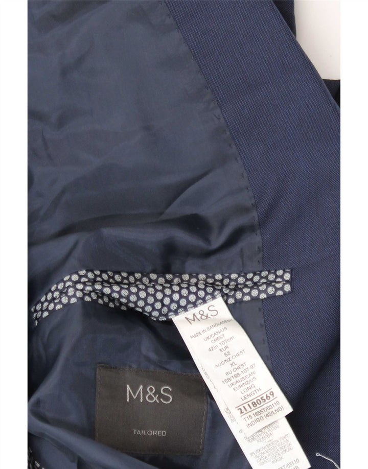 Marks & Spencer Męska marynarka zapinana na 2 guziki, UK 42, duża, granatowa