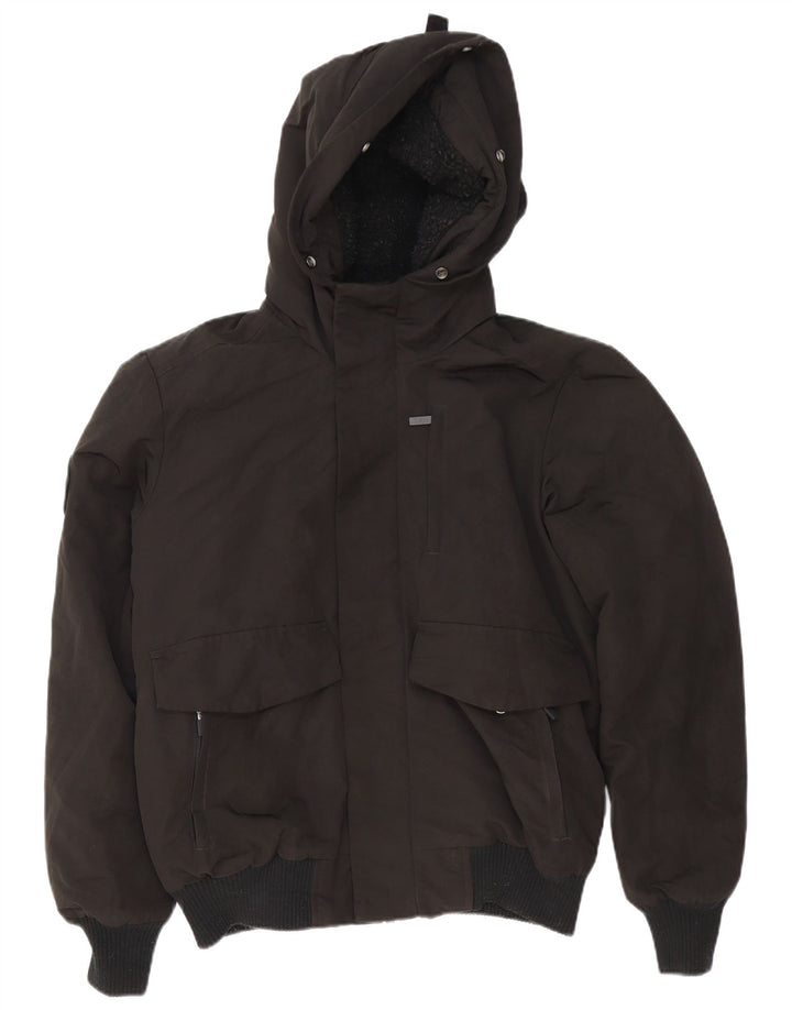 Męska kurtka bomber z kapturem SUPERDRY UK 38, średni czarny nylon