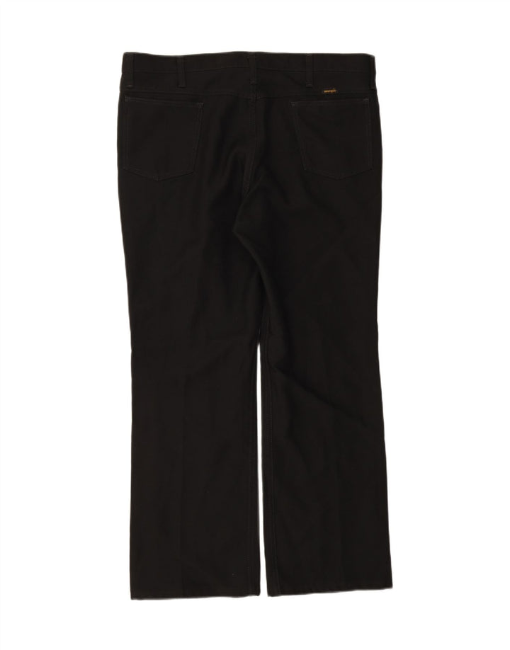 WRANGLER Mens Straight Casual Trousers W40 L30 Black Polyester