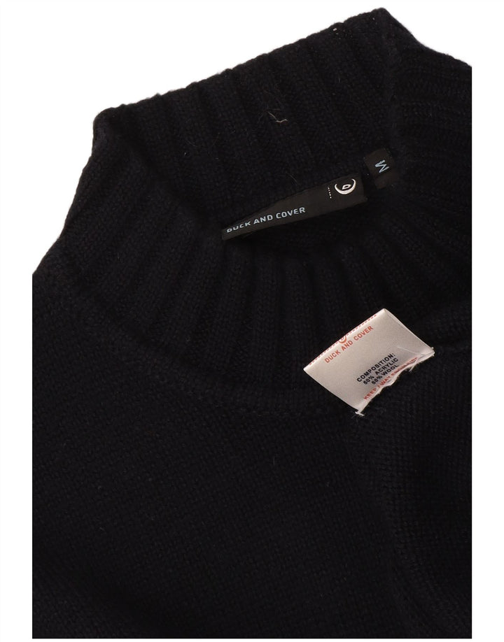 Męski sweter z golfem Duck And Cover, średni czarny akryl
