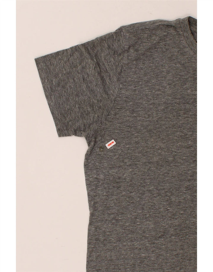 HURLEY Mens T-Shirt Top Medium Grey Flecked Polyester Vintage Hurley and Second-Hand Hurley from Messina Hembry 