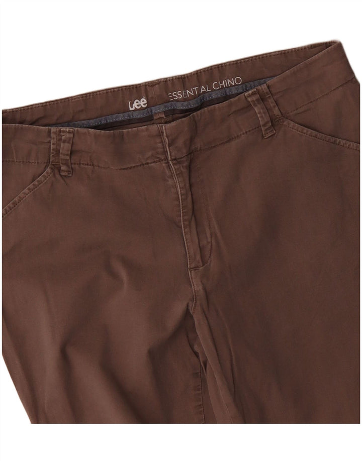 Damskie spodnie typu chino Lee W34 L29 brązowe