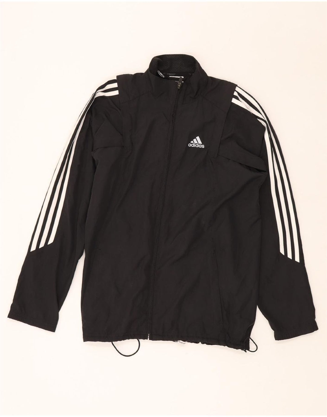 Męska kurtka przeciwdeszczowa ADIDAS Climalite UK 36, mała, czarna, poliester