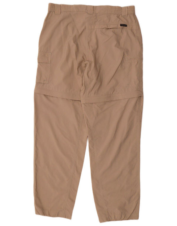 COLUMBIA Womens Straight Cargo Trousers Large W32 L30 Beige Polyester